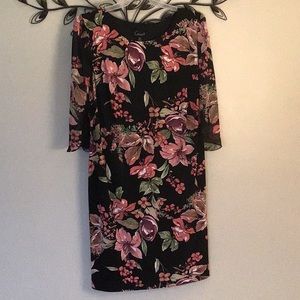 Floral sheath dress w/ flutter sleeves, NWOT, Connected Apparel. Sz 20W